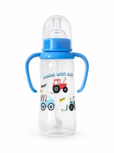 Biberon cu Cioc si Manere, 250ml 6 luni+, Albastru