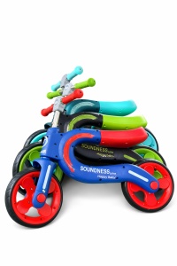 Bicicleta fara pedale pentru copii, Happy Baby, Albastru si Rosu, 2 ani+ - Img 3