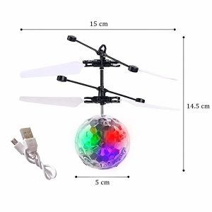 Bila Zburatoare LED cu Infrarosu, Boomerang, USB, Multicolor - Img 2