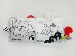 Carte Senzoriala Animale din Padure, Textil, Multicolor, 0 luni+ - Img 4