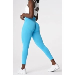 Colanti Sala Lungi, Modelatori, Model Push Up, cu Talie Inalta, Turquoise