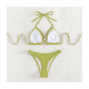 Costum de Baie, Doua Piese, Model Brazilian, Elegant Green - Img 2