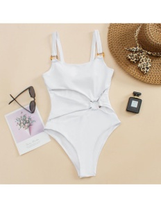 Costum de baie Intreg, Electric White - Img 2