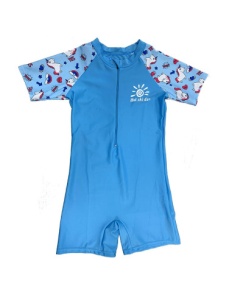Costum de Baie, Intreg, Model Salopeta, Swim Boy, Blue