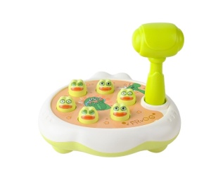 Joc Interactiv pentru Copii Loveste Broscutele, 8 piese, Plastic, Multicolor, 3 ani+