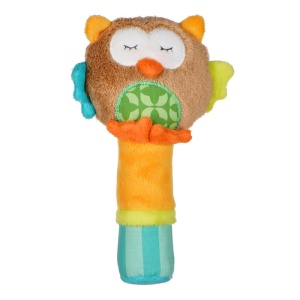 Jucarie Multicolora pentru Bebe 6 - 12 Luni, cu Sunete, Plus, Bufnita - Img 2