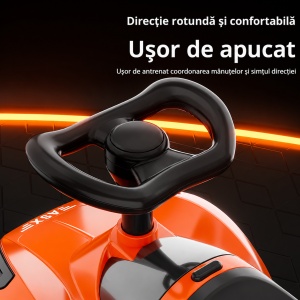 Mașinuță Sport pentru Copii 1-3 Ani cu Depozitare, Lumini și Efecte Muzicale , Portocaliu - Img 4