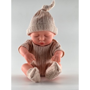 Papusa Mini Bebelus, Baietel, Corp Moale si Mobil, Nude, 20 cm - Img 2