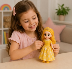 Papusa pentru Fetite, Model 6, Plastic, 17 cm, 3 ani+ - Img 3