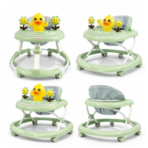 Premergător Bebeluși Verde cu Rățușcă și Jucării Interactive, Scaun Ergonomic, 6luni+ - Img 2