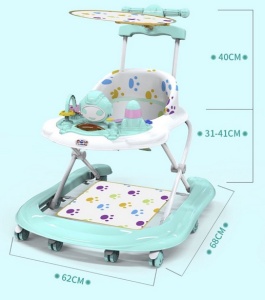Premergator Pentru Bebe cu Centru Activitati, Maner de Impins Mov - Img 4