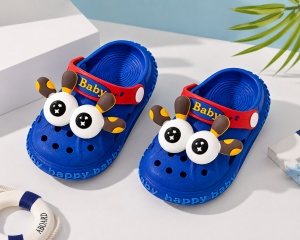 Saboți Copii Tip Crocs din Spumă EVA cu Girafă 3D, Baretă Reglabilă, Talpă Antiderapantă, Albastru - Img 8