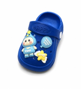 Saboți Copii Tip Crocs,Spuma cu Personaj 3D, Balon și Stea Decorativa, Baretă Reglabilă, Talpă Antiderapantă,Albastru