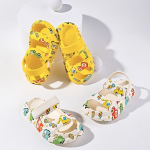 Saboti Pentru Copii stil Crocs, Model Sandale, Spuma, Galben - Img 2