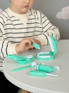Set de Joaca Medic Dentist, Plastic, 9 piese, Turquoise - Img 2