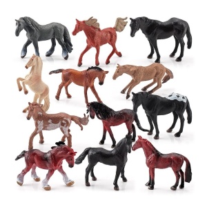 Set Figurine Cai, 12 Piese, 7 cm, Multicolor - Img 2