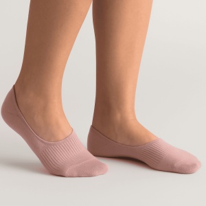 Sosete Scurte Model Talpici, cu Banda Silicon, Bumbac, Roz, 35-38 marime
