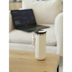 Termos pentru Cafea, cu Maner, Otel Inoxidabil, Alb, 500 ml