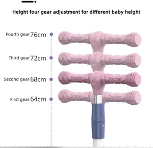 Trotineta 2 in 1 pentru copii Copii, cu Sezut, Lumini, Muzica, Roz, 1,5 ani - Img 2