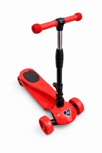 Trotineta Copii Scooter Pliabila, Ghidon Reglabil, Sezut Rabatabil, Lumini, 2 ani+ - Img 2