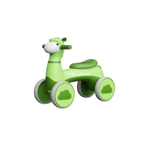 Bicicleta fara Pedale pentru Copii, cu Patru Roti, Material Rezistent, Model Sheep, Verde, 1.5 ani+