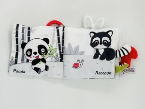 Carte Senzoriala Animale din Padure, Textil, Multicolor, 0 luni+