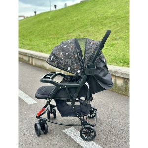 Carucior bebe cu balansoar 3 in 1 Multifunctional, Cadru Aluminiu, roti din cauciuc, Z7 Happy Planet - Img 2