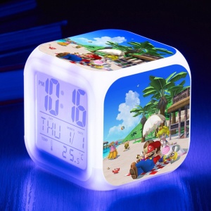 Ceas Cubic pentru Camera Copilului, Multiple Functii, Lumini, Model 4