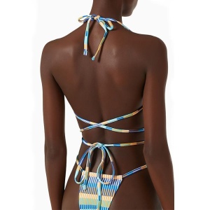 Costum de Baie, Doua Piese, cu Snur, Stripe Game - Img 2