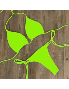 Costum de Baie Doua Piese Verde Neon