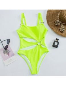 Costum de Baie Intreg, Electric Yellow - Img 2