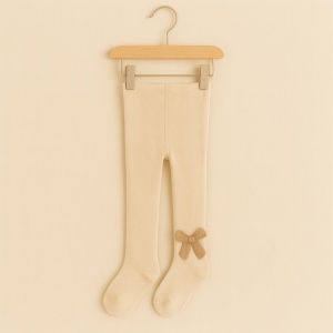 Dres cu Talpa pentru Copii, Nude, Funda Roz, Bumbac Gros
