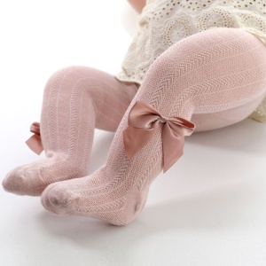 Dres Subtire Pentru Fetite, cu Fundita, Roz