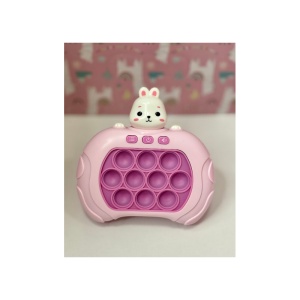 Joc Interactiv Consola Pop It, Cu Muzica Si Lumini, Antistres, Iepure alb cu roz - Img 2