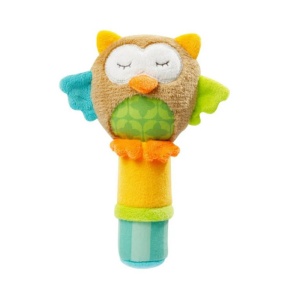 Jucarie Multicolora pentru Bebe 6 - 12 Luni, cu Sunete, Plus, Bufnita