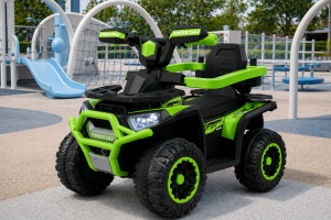 Mașinuță Ride-On ATV 4x4 pentru Copii cu Mâner de Împingere, Verde - Img 5