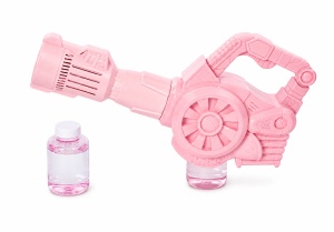 Pistol pentru Baloane de Săpun Model Blaze Roz, cu Lumini LED, Funcționare pe Baterii