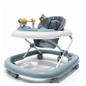 Premergător Bebeluși Albastru-Alb cu Panou de Joacă, Scaun Ergonomic, 6luni +