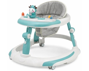 Premergător Multifuncțional pentru Bebeluși 6-24 Luni, Culoare Turquoise– 4 în 1, Centru de Activități Interactiv