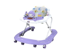 Premergator Pentru Bebe cu Centru Activitati, Maner de Impins Mov