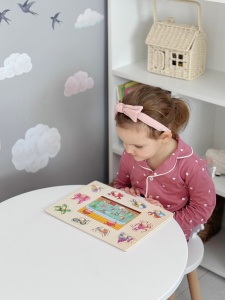 Puzzle Montessori din Lemn, Lumea Subacvatica, 10 Piese +Puzzle 6 Piese , Dimensiune 30x22.5 cm - Img 2