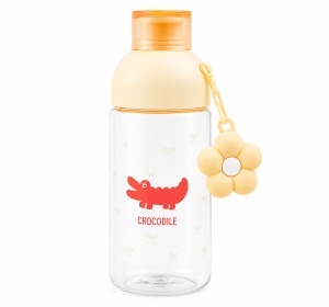 Recipient pentru Apa, Crem, Sticla, Model Crocodile si Floare, 450 ml