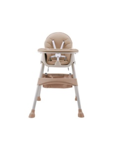 Scaun de Masa 2in1, Multifunctional, Husa Lavabila, Centura in 5 Puncte, Stabil, 6-36 Luni, Bej