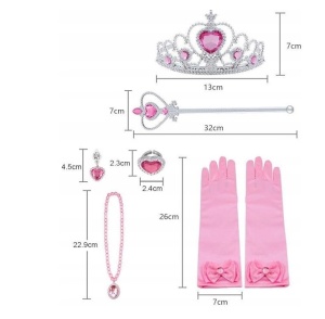 Set accesorii pentru Carnaval Printesa, 7 Piese, Roz - Img 5