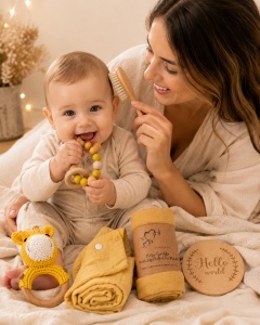 Set Cadou nou-nascut, pentru Dentite Baby Galben - Img 2