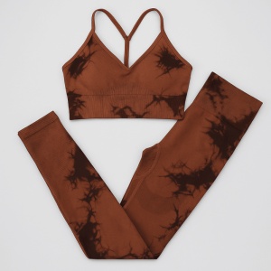 Set pentru Sala Coffee/Black 2 piese, Colant si Bustiera, Model Tie-Dye