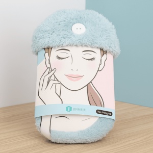 Turban de Uscare a Parului, Bleu, Pufos