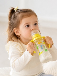 Biberon cu Cioc si Manere, 250ml 6 luni+, Galben - Img 3