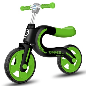 Bicicleta fara pedale pentru copii, Happy Baby, Verde si Negru, 2 ani+