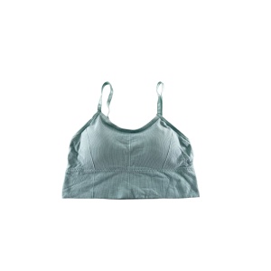 Bustiera Sport pentru Dama, cu Bretele Reglabile si Spatele Gol, Fara Cusaturi, Model Push Up, Mint